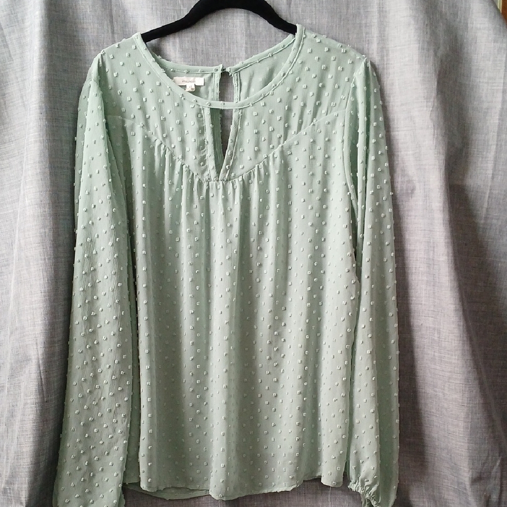 Mint Green Textured Women's Top
